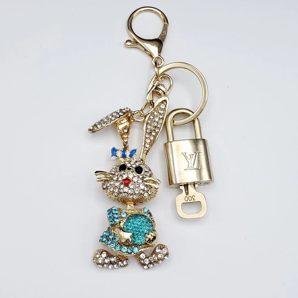 Authentic Louis Vuitton Lock & Key with unbranded Bunny Bagcharm